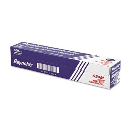 Reynolds Reynolds, METRO ALUMINUM FOIL ROLL, LIGHT GAUGE, 18in X 500 FT, SILVER 624M